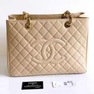 CHANEL Caviar Leather Grand Shopping Tote GST  GHW